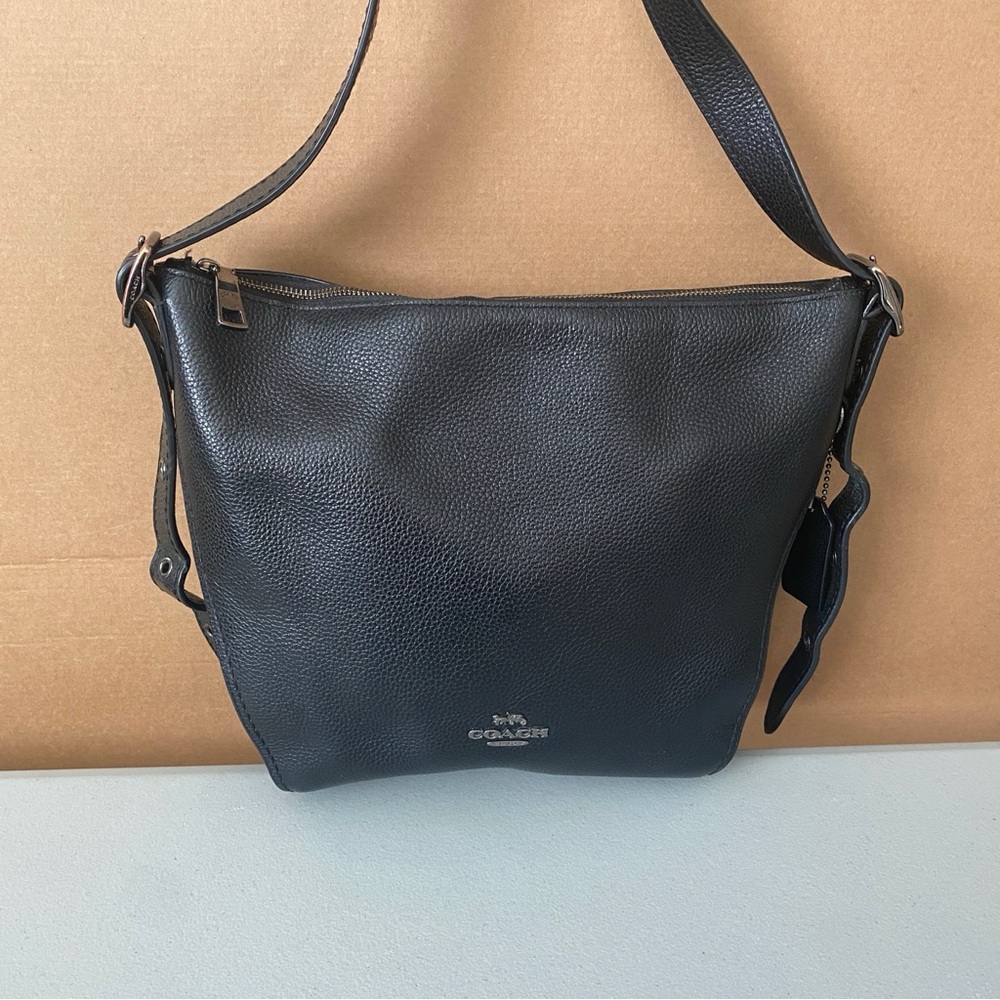Coach Black Textured Leather Crossbody Bag - Picture 3 of 8